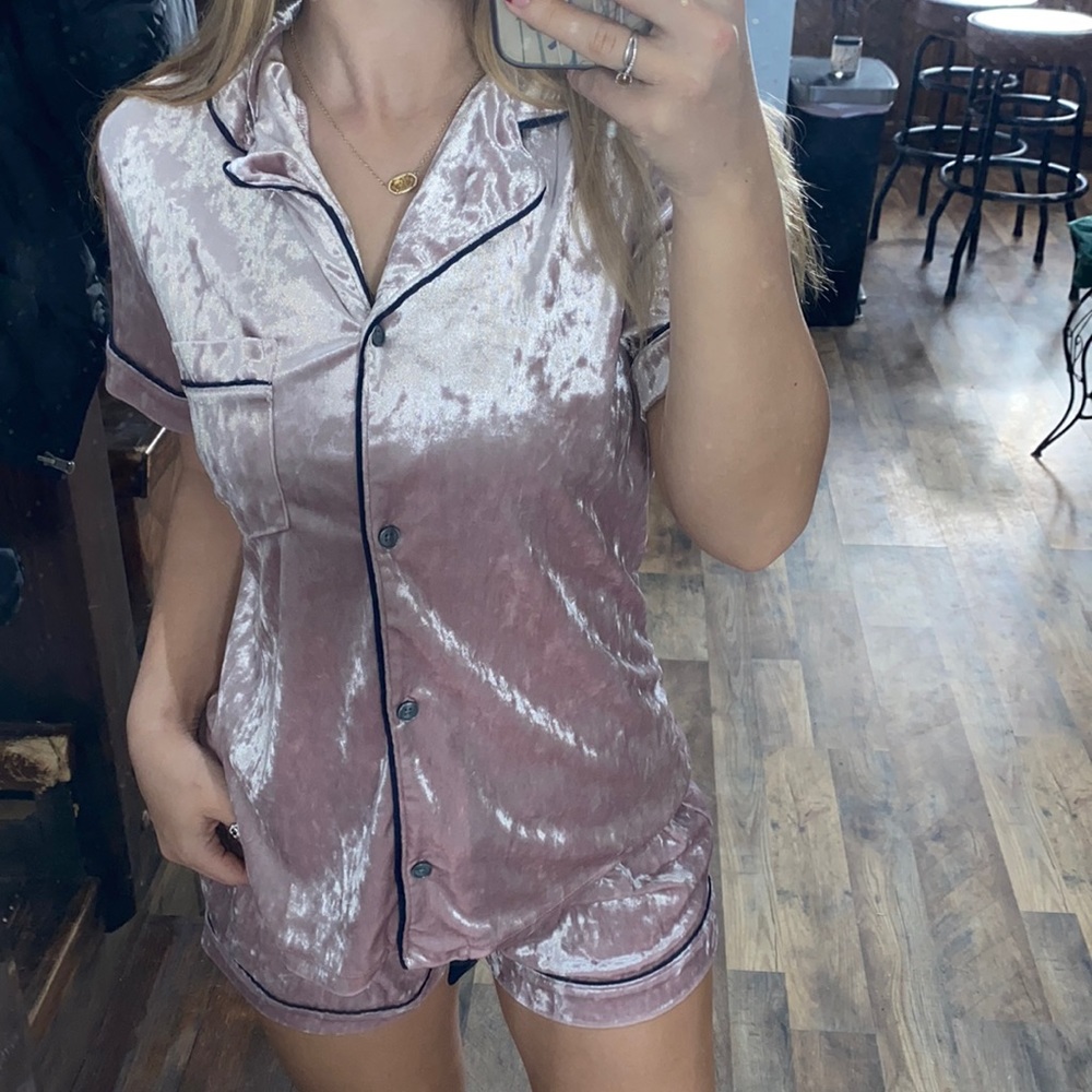 Suede Pj short set